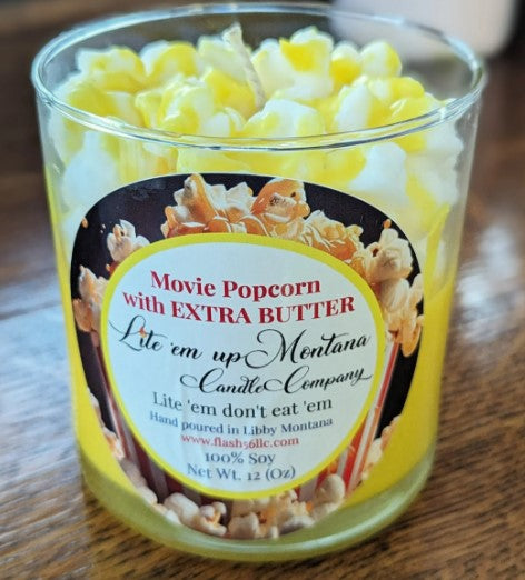 Movie Theater Popcorn Candle